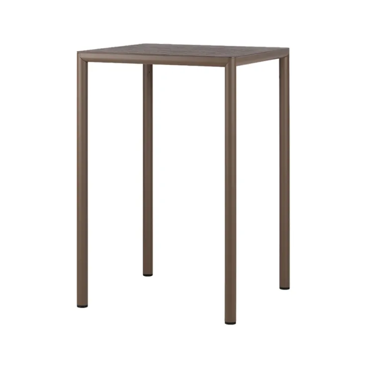 Table De Jardin*Piave Table de jardin carrée en stratifié avec pieds en aluminium
