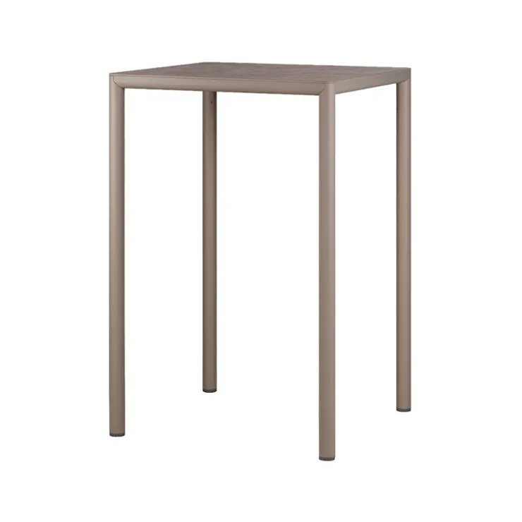 Table De Jardin*Piave Table de jardin carrée en stratifié avec pieds en aluminium