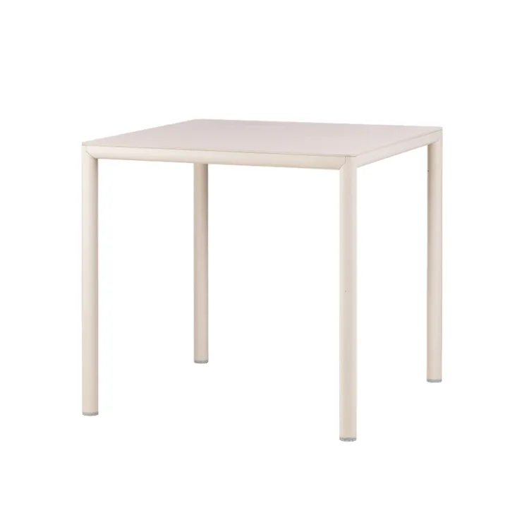 Table De Jardin*Piave Table de jardin carrée en stratifié avec pieds en aluminium