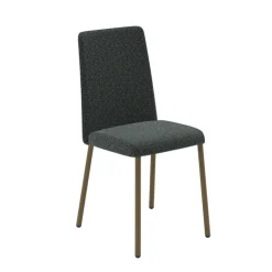 Perfecta Chaise De Salle à Manger*Pierrot Chaise de salle à manger confortable en tissu et pieds en métal