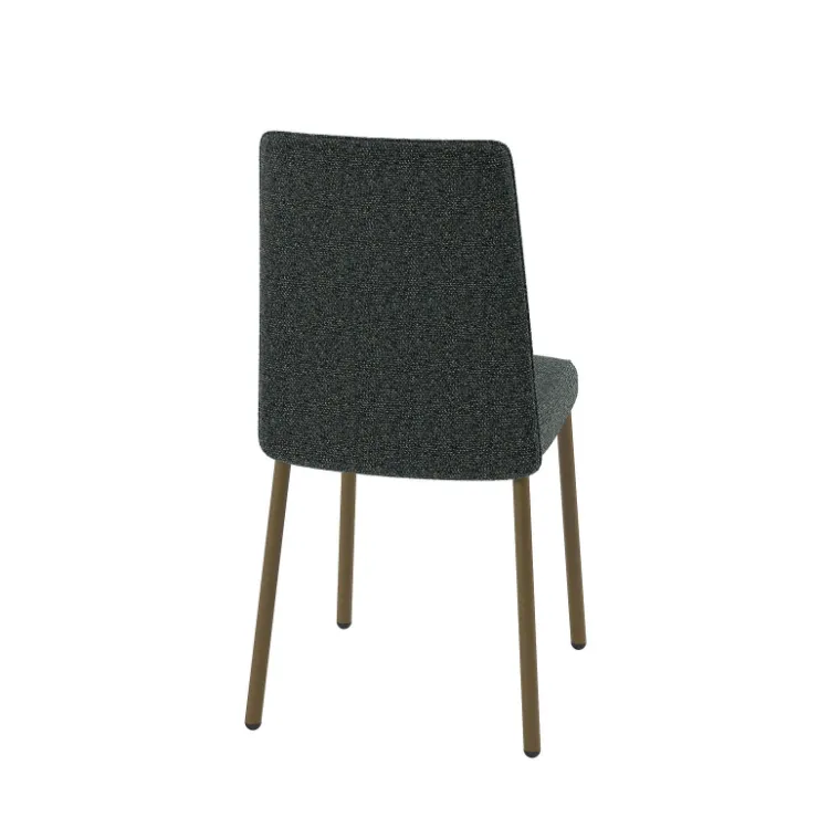 Perfecta Chaise De Salle à Manger*Pierrot Chaise de salle à manger confortable en tissu et pieds en métal