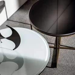 Sovet Italia Table De Salon*Piktor Sovet Table basse ronde en verre