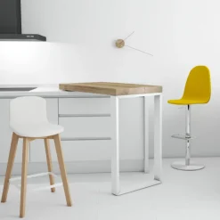 Cancio Tabouret Snack (assise +/- 65 Cm)|Tabouret De Bar (assise +/- 80 Cm)*Play Tabouret réglable en hauteur tissu et pied métal