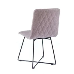 Sessio Chaise De Salle à Manger|Chaise Salon*Plaza diamant Chaise design en tissu avec pieds filaires en métal noir