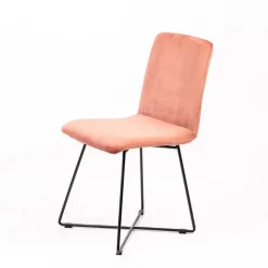 Sessio Chaise De Salle à Manger|Chaise Salon*Plaza line Chaise design en tissu avec dos matelassé et pieds en métal croisés