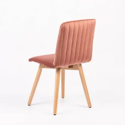 Sessio Chaise De Salle à Manger|Chaise Salon*Plaza line Chaise en tissu avec dos matelassé et pieds en bois