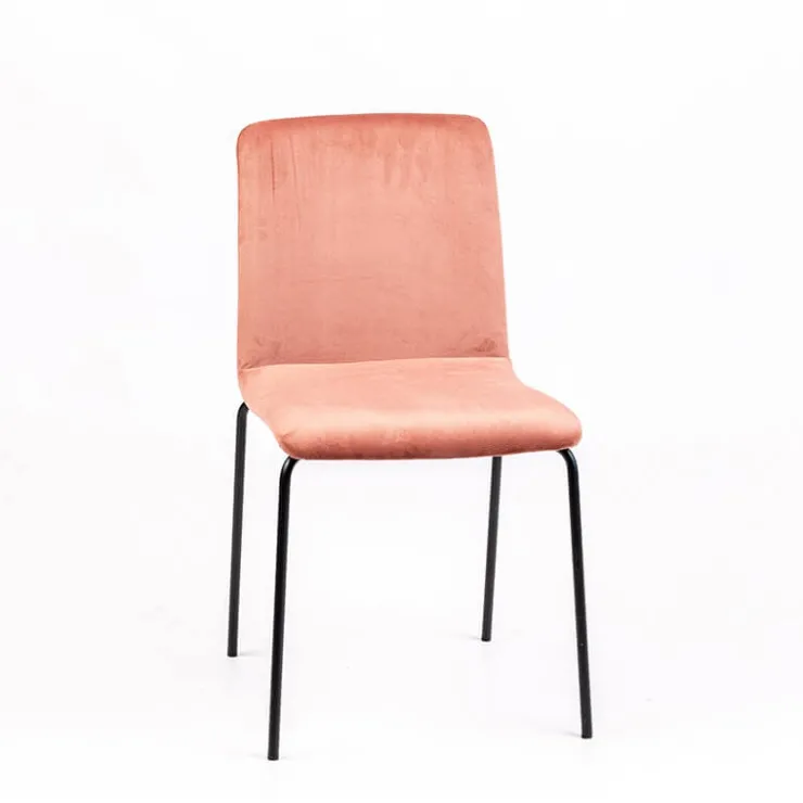 Sessio Chaise Salon|Chaise De Salle à Manger*Plaza line Chaise moderne avec dos matelassé en tissu et pieds en métal