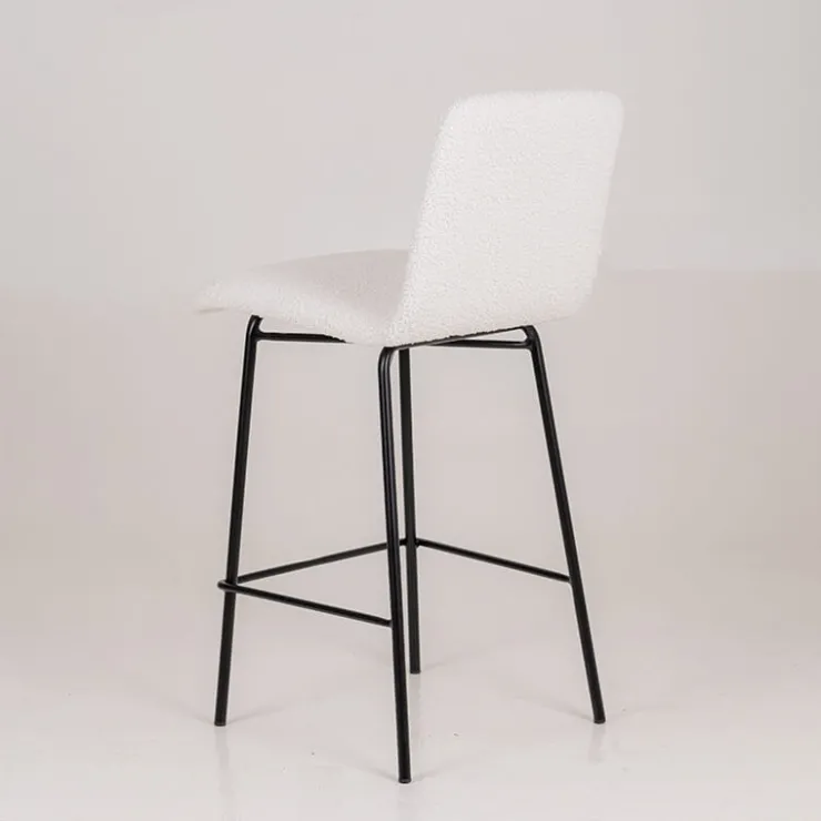 Sessio Tabouret Snack (assise +/- 65 Cm)|Tabouret De Bar (assise +/- 80 Cm)*Plaza Tabouret snack moderne en tissu et pieds en métal