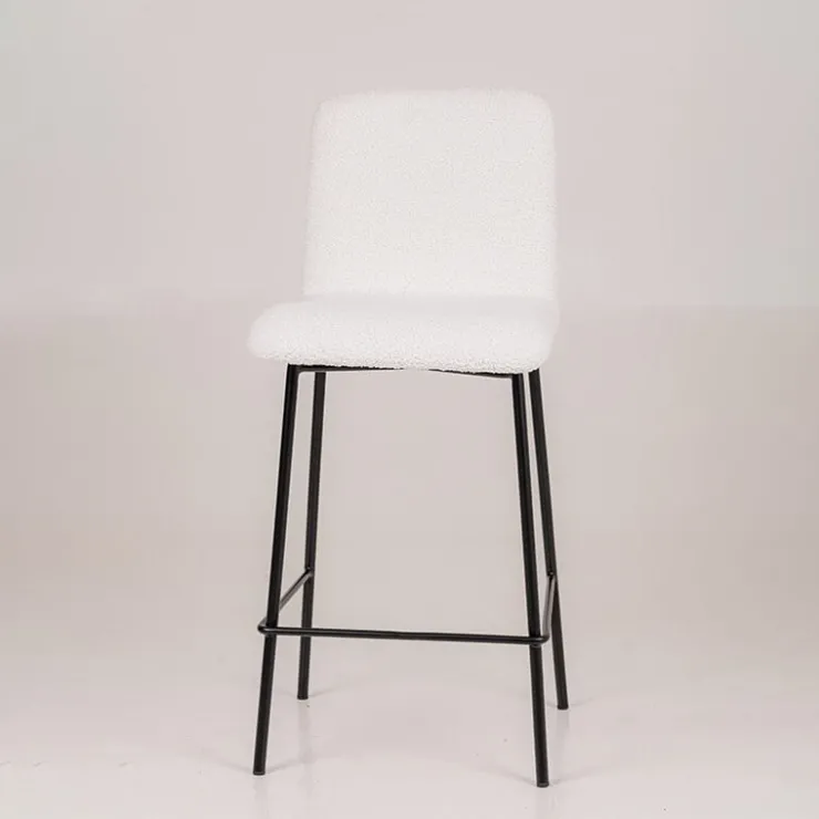 Sessio Tabouret Snack (assise +/- 65 Cm)|Tabouret De Bar (assise +/- 80 Cm)*Plaza Tabouret snack moderne en tissu et pieds en métal