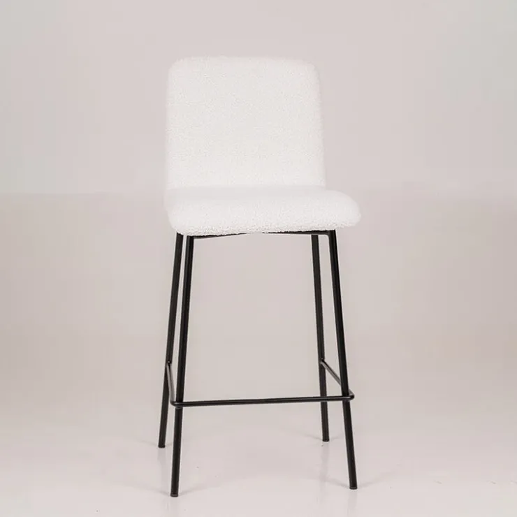 Sessio Tabouret Snack (assise +/- 65 Cm)|Tabouret De Bar (assise +/- 80 Cm)*Plaza Tabouret snack moderne en tissu et pieds en métal