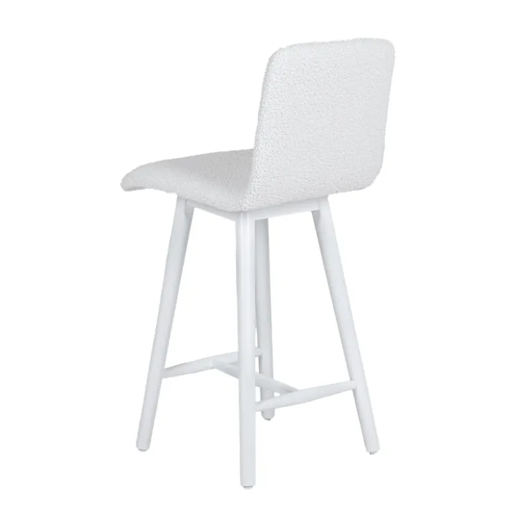 Sessio Tabouret Snack (assise +/- 65 Cm)|Tabouret De Bar (assise +/- 80 Cm)*Plaza Tabouret snack scandinave en tissu et pieds coniques en bois