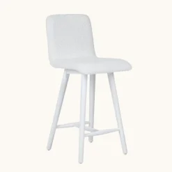Sessio Tabouret Snack (assise +/- 65 Cm)|Tabouret De Bar (assise +/- 80 Cm)*Plaza Tabouret snack scandinave en tissu et pieds coniques en bois