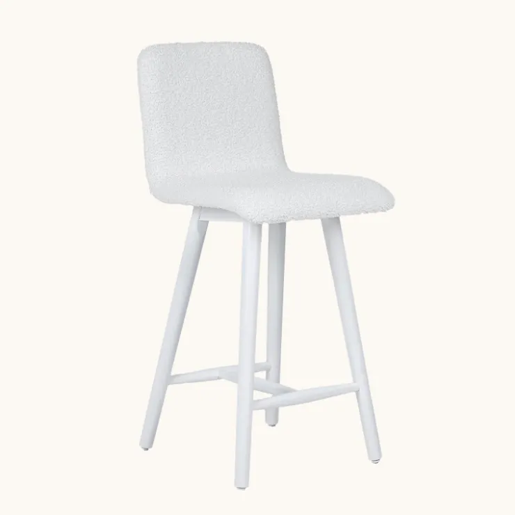 Sessio Tabouret Snack (assise +/- 65 Cm)|Tabouret De Bar (assise +/- 80 Cm)*Plaza Tabouret snack scandinave en tissu et pieds coniques en bois