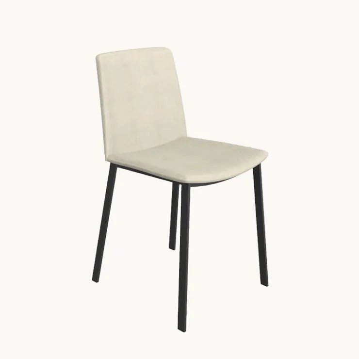 Perfecta Chaise De Salle à Manger*Primera Chaise moderne tissu et pieds métal