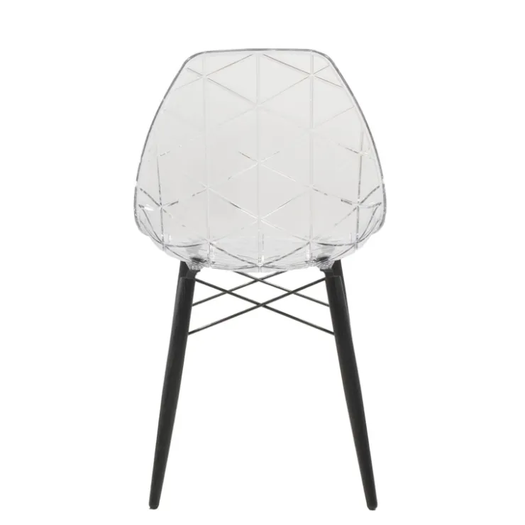 Chaise De Salle à Manger|Chaise Salon*Prisma Chaise scandinave transparente avec pieds en bois