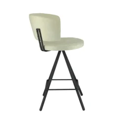 Perfecta Tabouret Snack (assise +/- 65 Cm)|Tabouret De Bar (assise +/- 80 Cm)*Prélude Tabouret snack en tissu et pieds métal