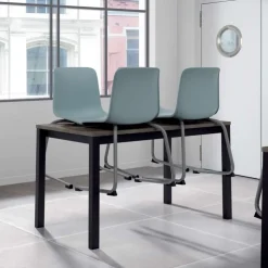 Perfecta Chaise De Cuisine*Proza Chaise pied luge inversé empilable en métal coque polypropylène