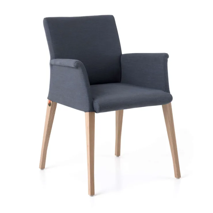 Mobitec Chaise De Salle à Manger|Chaise Salon*Pure classic ® Fauteuil cocooning en tissu avec pieds en bois