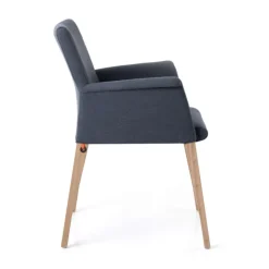 Mobitec Chaise De Salle à Manger|Chaise Salon*Pure classic ® Fauteuil cocooning en tissu avec pieds en bois