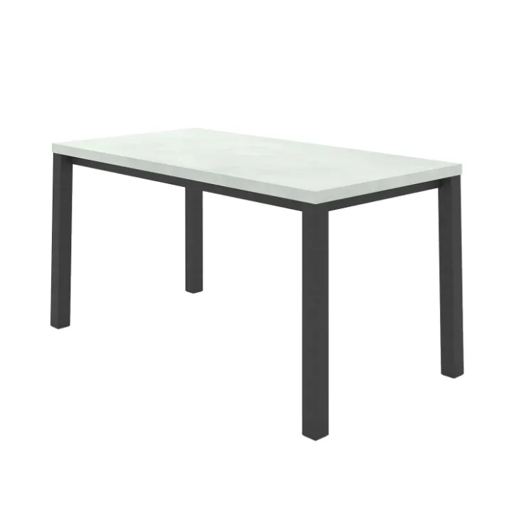 Perfecta Table De Cuisine|Table De Salle à Manger*Qube Table snack rectangulaire intemporelle en stratifié avec pieds en métal