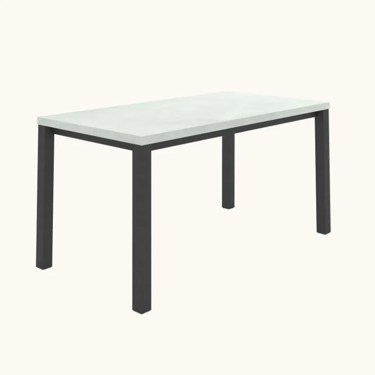 Perfecta Table De Cuisine|Table De Salle à Manger*Qube Table snack rectangulaire intemporelle en stratifié avec pieds en métal