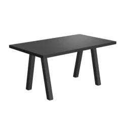 Perfecta Table De Salle à Manger*Queen Table de salle à manger rectangulaire moderne avec pieds en métal
