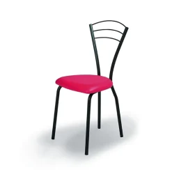 Carrier Chaise De Cuisine*Rebecca Chaise contemporaine française en métal avec assise rembourrée