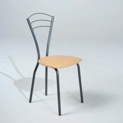 Carrier Chaise De Cuisine*Rebecca Chaise contemporaine française en métal avec assise rembourrée