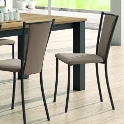 Perfecta Chaise De Cuisine*Reina Chaise de cuisine contemporaine en métal et simili