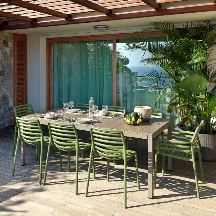 Table De Jardin*Rio Table de jardin extensible en polypropylène DurelTop et aluminium