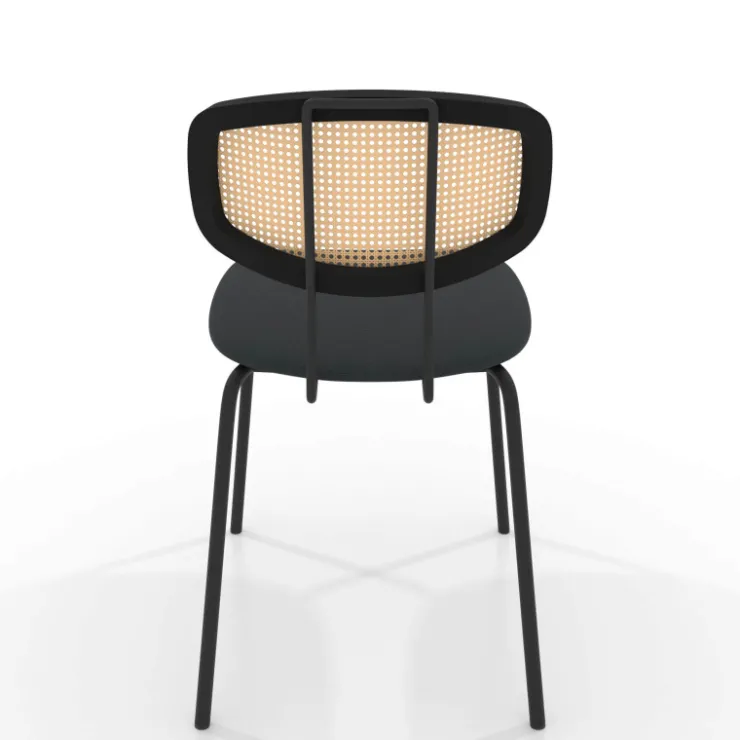 Perfecta Chaise De Cuisine|Chaise De Salle à Manger*Ritmo Chaise rétro avec dossier en cannage rotin et assise en simili
