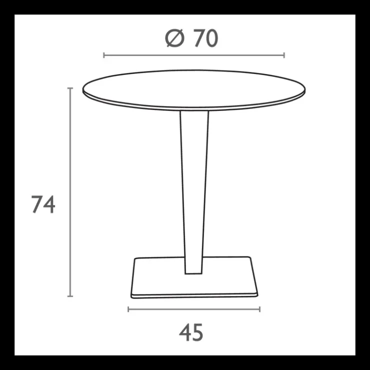 Table De Jardin*Riva Table de jardin ronde en résine tressée et plateau werzalit