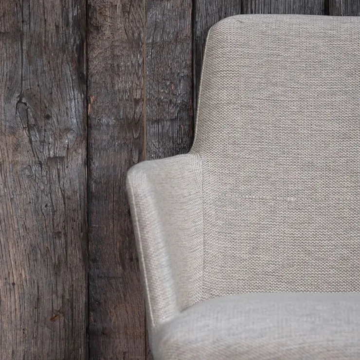 Mobitec Chaise De Salle à Manger|Chaise Salon*Rob C02 ® Fauteuil de salle à manger cocooning en tissu et pieds bois