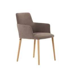 Mobitec Chaise De Salle à Manger|Chaise Salon*Rob C02 ® Fauteuil de salle à manger cocooning en tissu et pieds bois