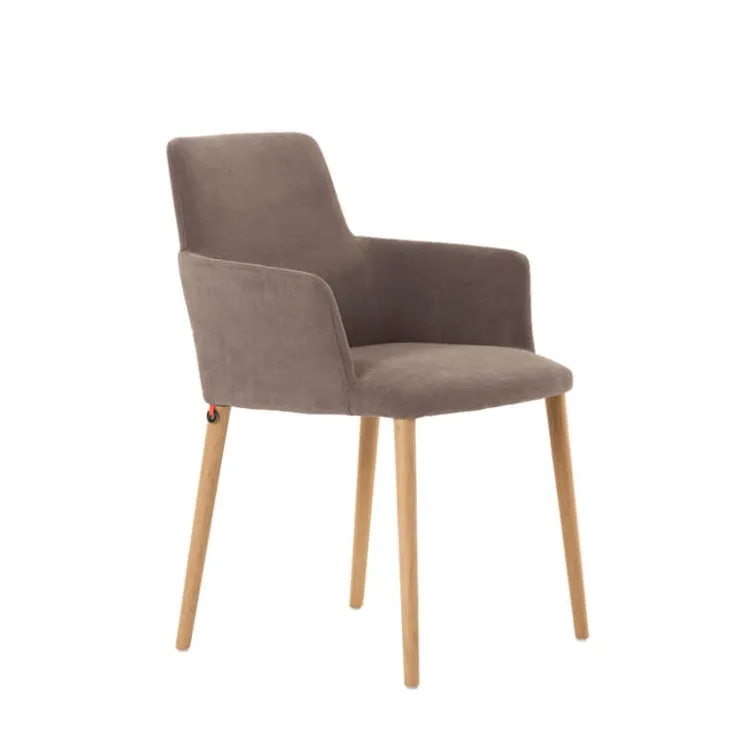 Mobitec Chaise De Salle à Manger|Chaise Salon*Rob C02 ® Fauteuil de salle à manger cocooning en tissu et pieds bois