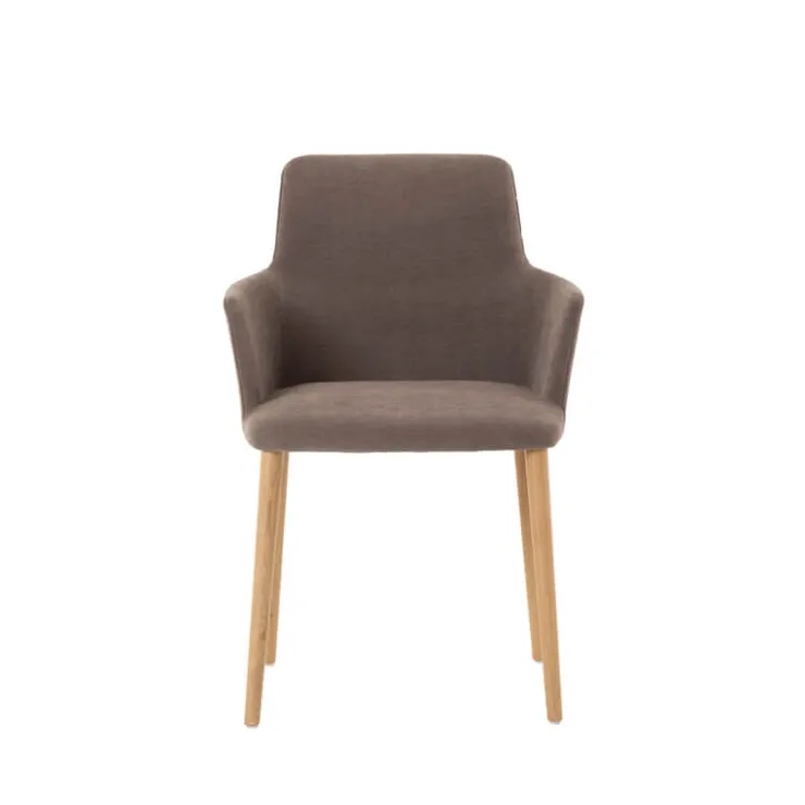 Mobitec Chaise De Salle à Manger|Chaise Salon*Rob C02 ® Fauteuil de salle à manger cocooning en tissu et pieds bois
