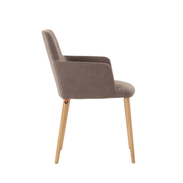 Mobitec Chaise De Salle à Manger|Chaise Salon*Rob C02 ® Fauteuil de salle à manger cocooning en tissu et pieds bois