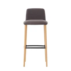 Mobitec Tabouret De Bar (assise +/- 80 Cm)*Rob C06 ® Tabouret de bar en tissu et pieds bois massif