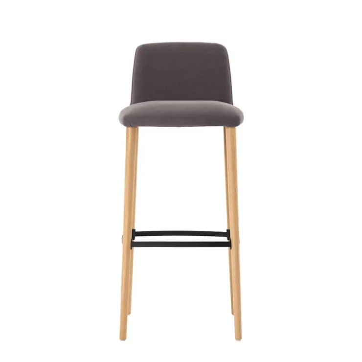 Mobitec Tabouret De Bar (assise +/- 80 Cm)*Rob C06 ® Tabouret de bar en tissu et pieds bois massif