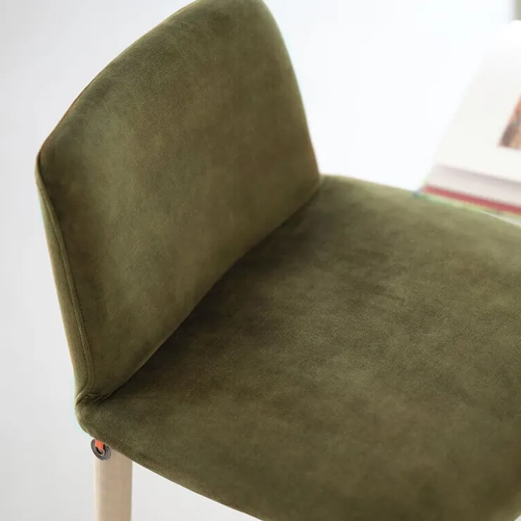 Mobitec Tabouret De Bar (assise +/- 80 Cm)*Rob C06 ® Tabouret de bar en tissu et pieds bois massif