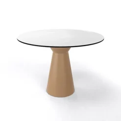 Table De Cuisine|Table Pour Petit Espace*Roller H74 ronde Table design italienne ronde avec pied central