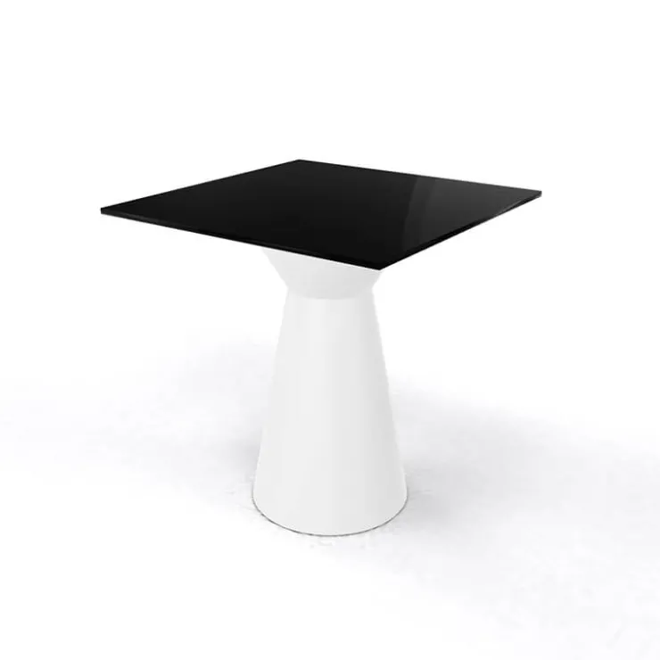Table De Cuisine|Table Pour Petit Espace*Roller H74 Table carrée design italien à pied central