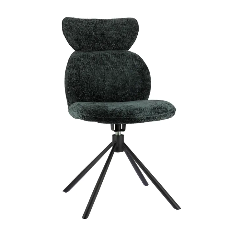 Chaise De Salle à Manger|Chaise Salon*RosaChaise pivotante en tissu avec pieds en métal