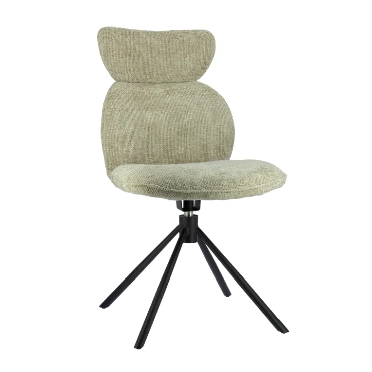 Chaise De Salle à Manger|Chaise Salon*RosaChaise pivotante en tissu avec pieds en métal