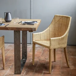 Kok Chaise De Cuisine|Chaise De Salle à Manger*SaigonFauteuil de table en rotin naturel