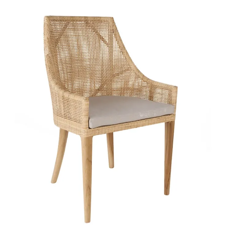 Kok Chaise De Cuisine|Chaise De Salle à Manger*SaigonFauteuil de table en rotin naturel