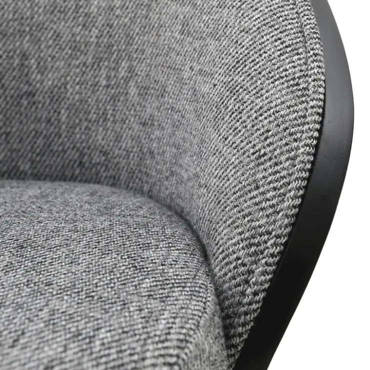 Tabouret Snack (assise +/- 65 Cm)|Tabouret De Bar (assise +/- 80 Cm)*SandroTabouret snack bimatière en tissu avec dossier bois et pieds en métal