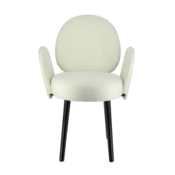 Sessio Chaise De Salle à Manger|Chaise Salon*Severus Fauteuil cosy en tissu avec pieds bois