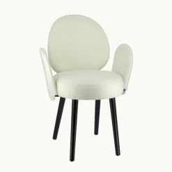 Sessio Chaise De Salle à Manger|Chaise Salon*Severus Fauteuil cosy en tissu avec pieds bois