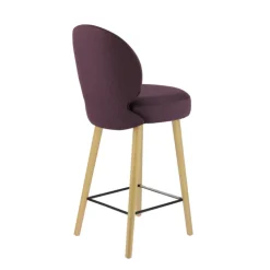 Sessio Tabouret Snack (assise +/- 65 Cm)|Tabouret De Bar (assise +/- 80 Cm)*Severus Tabouret snack cosy en tissu avec pieds en bois
